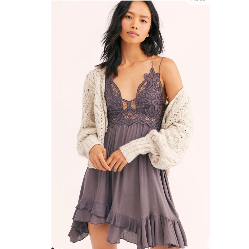 Free People NWT Small Adella Lace Slip Dress